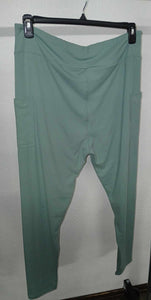 Light Green Full Length Legging Leggings w Pockets