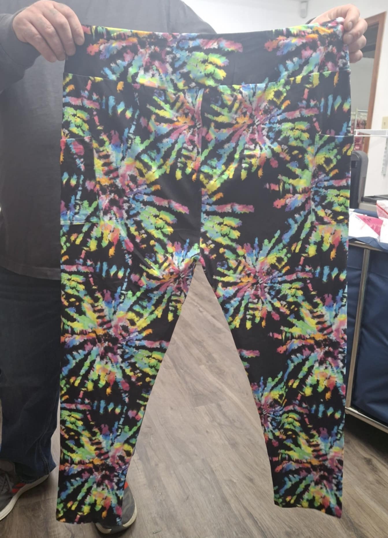 Black Tie Dye full Length Legging Leggings