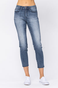 Judy Blues High Rise Raw Hem Relaxed Fit Jean Jeans