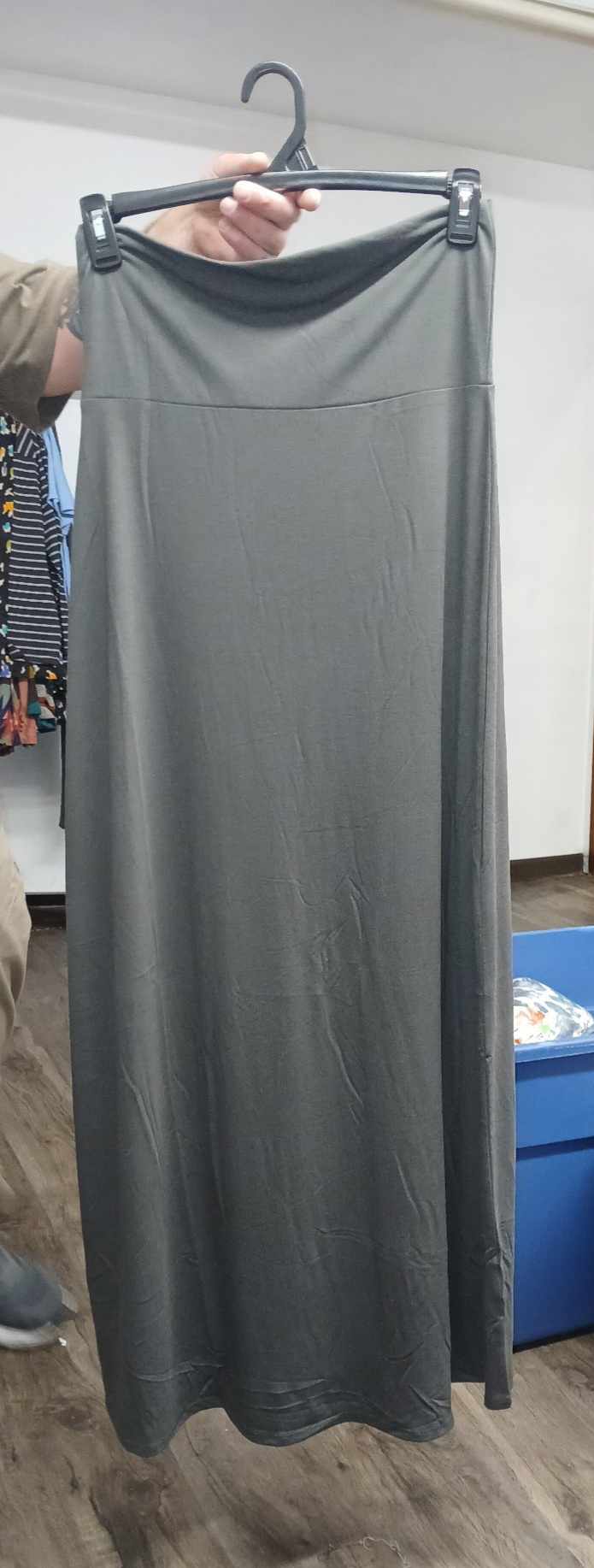 Gray Grey Long Maxi Skirt