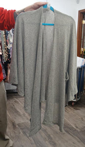 OSFM Gray Open Front Cardigan Poncho