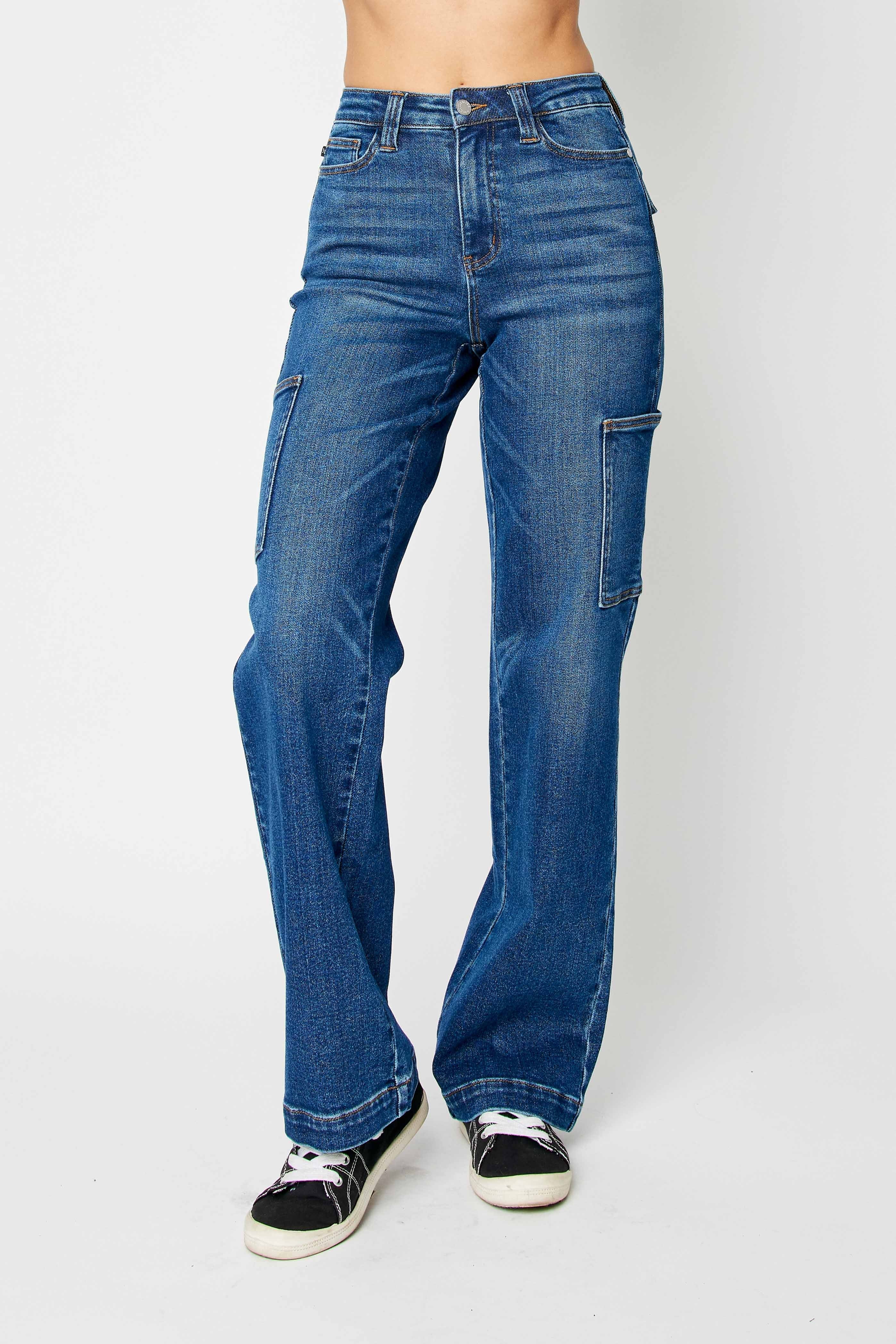 Judy Blues High Waisted Cargo Jeans Jean