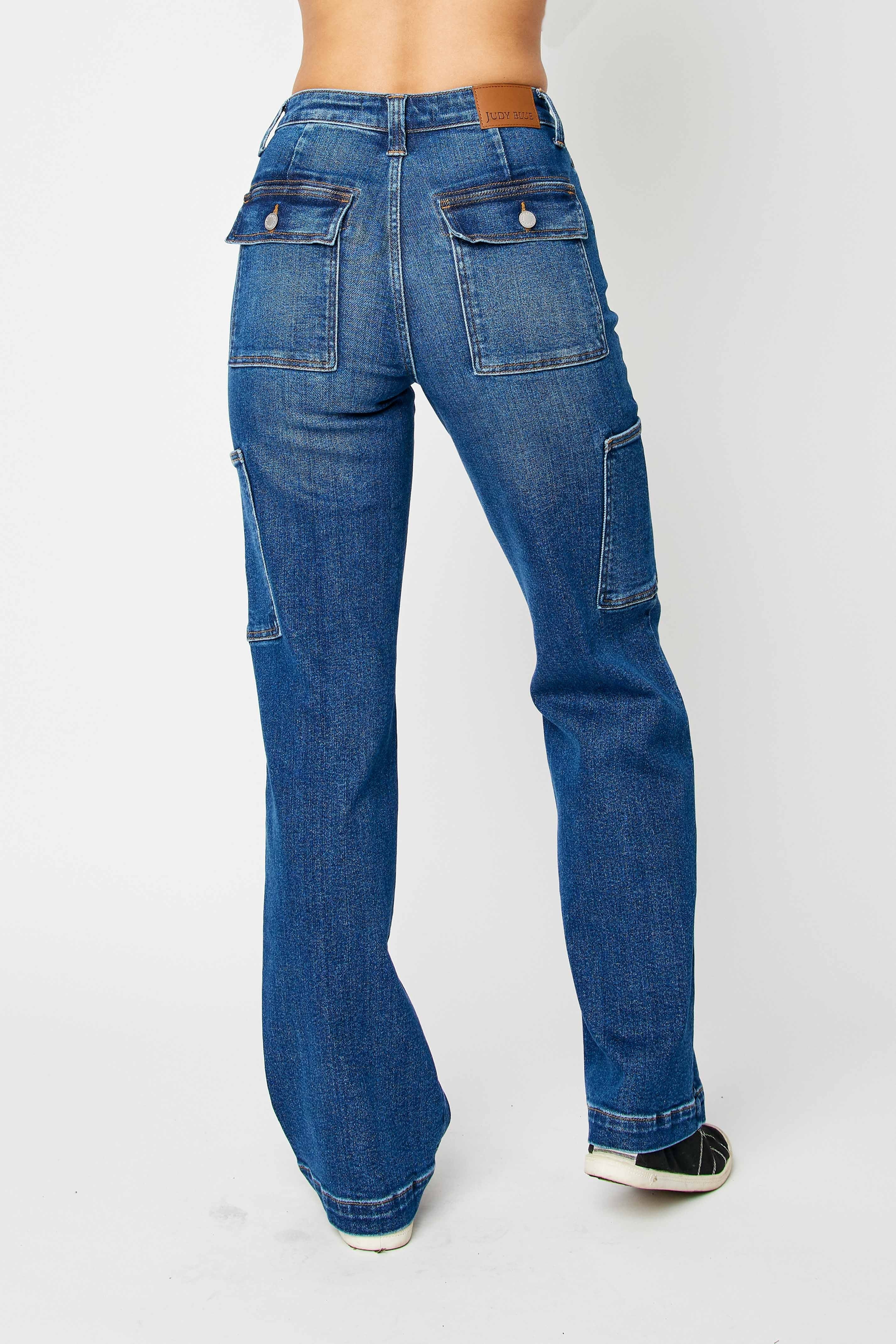 Judy Blues High Waisted Cargo Jeans Jean