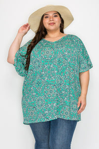 Gorgeous Green V Neck Ruffle Sleeve Shirt Top Tunic