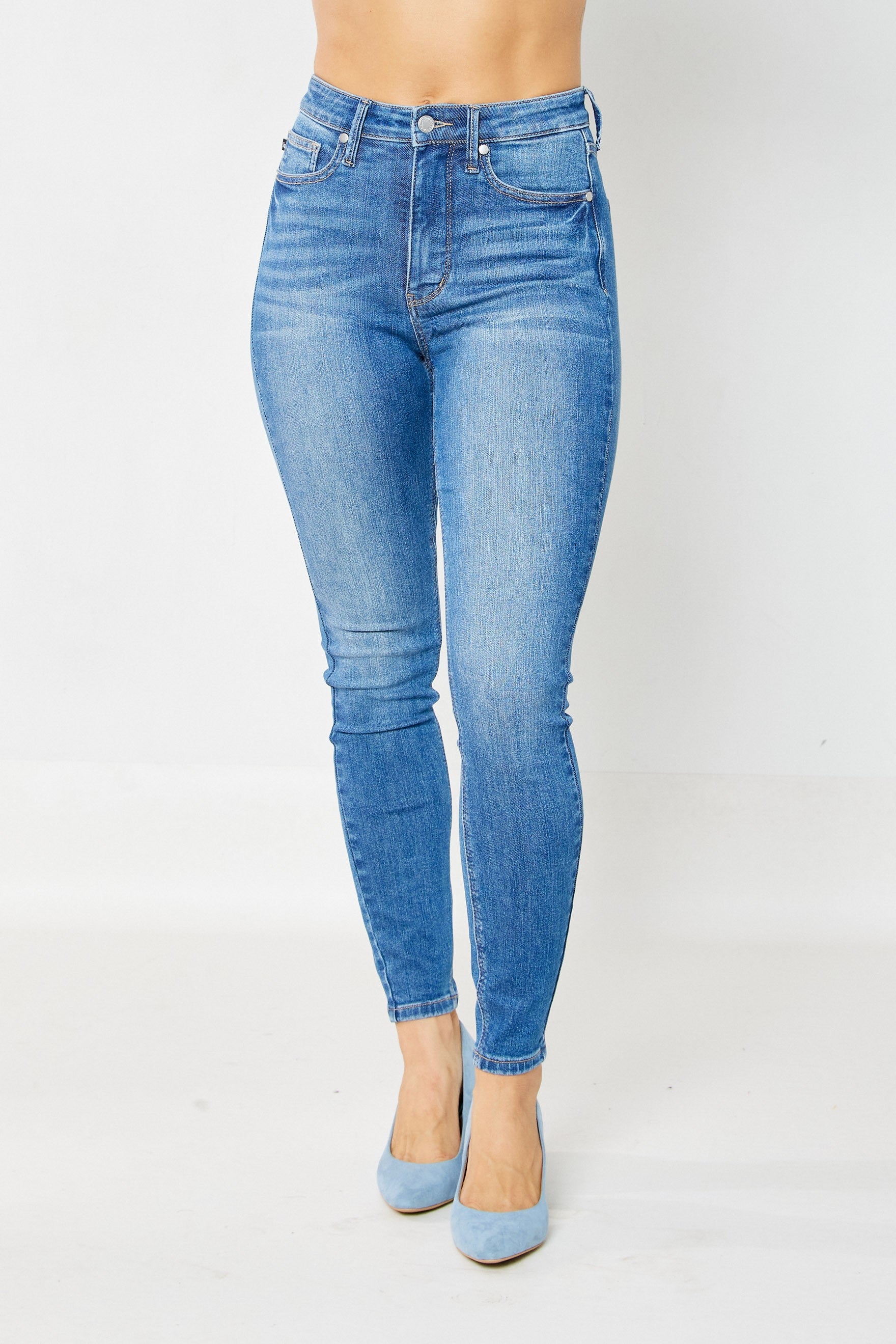 Judy Blues High Waisted Tummy Control Classic Skinny Jeans Jean