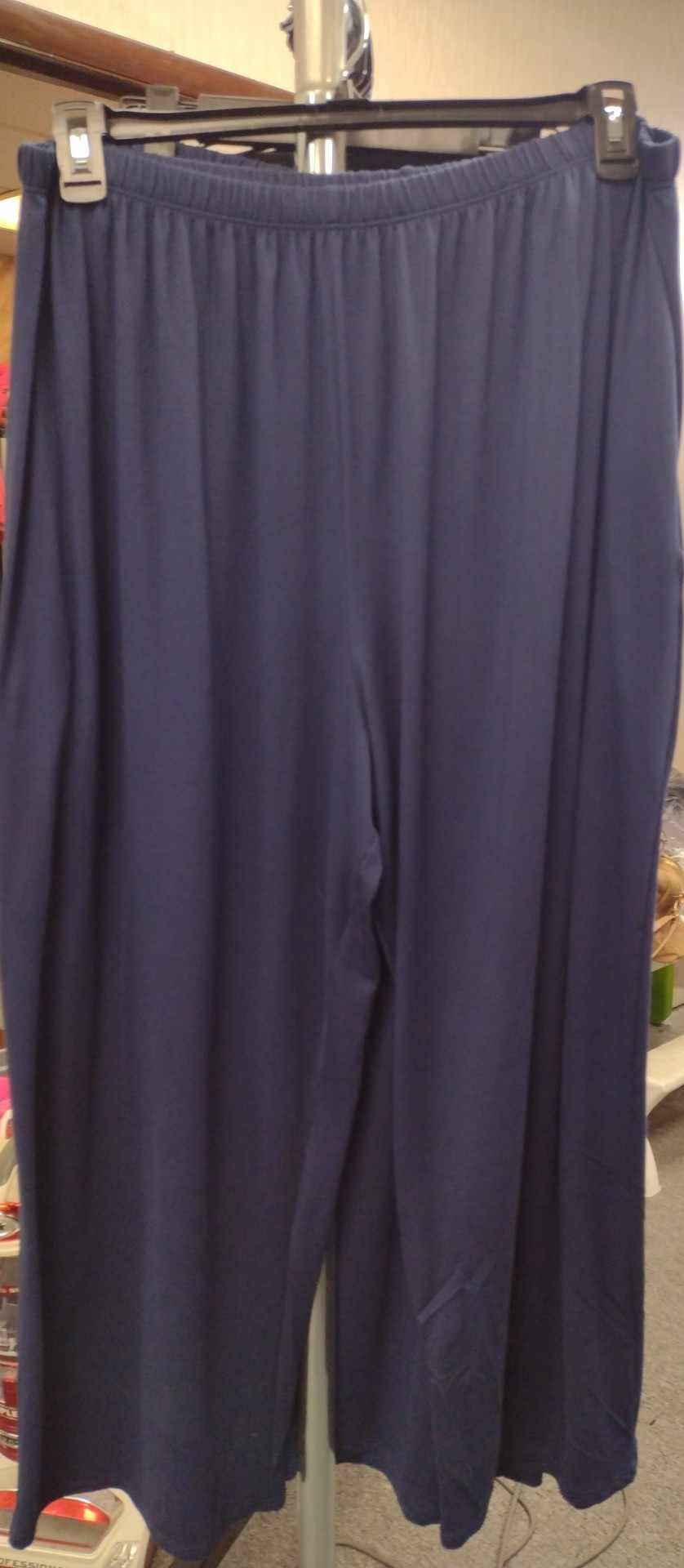 PSFU Navy Blue Wide Leg Stretch Pants Pant