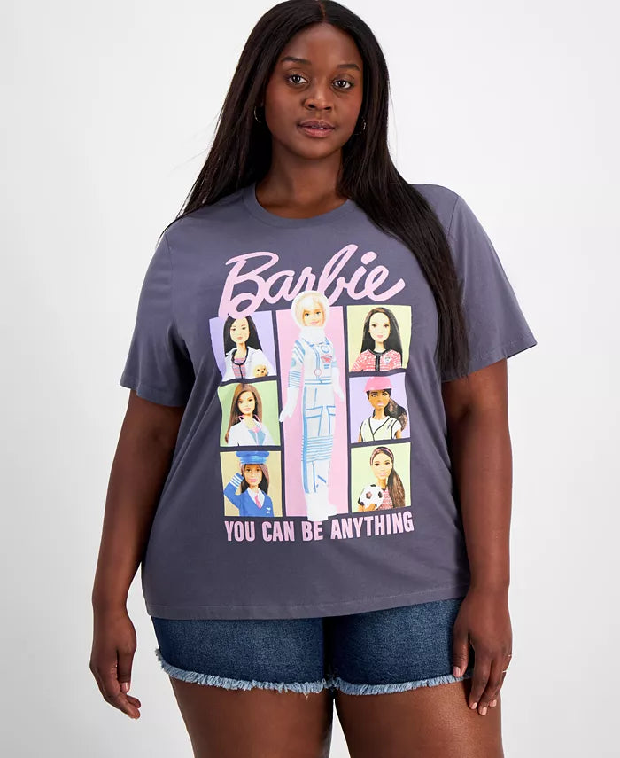 Gray Barbie You Can Be Anything Shirt Top