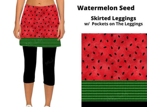 Watermelon Seed Skirted Skirt W Capris Capri w/ Pockets