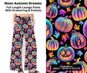 Neon Autumn Pumpkin Lounge Pant Pants