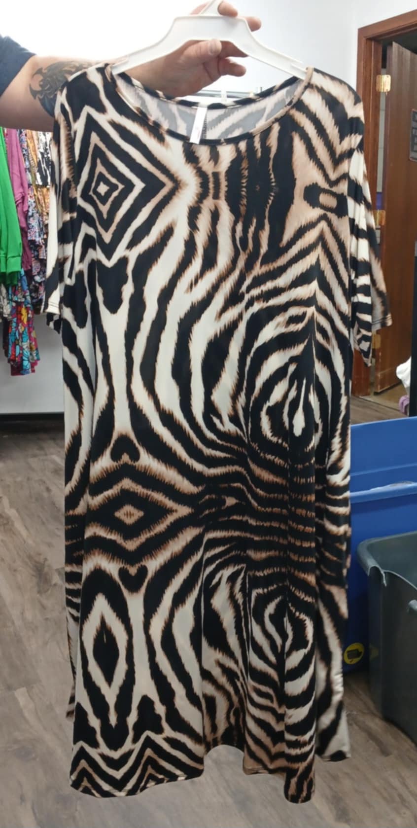 Black Brown Animal Print Dress