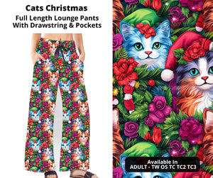 Christmas Cat Full Length Lounge Pant Pants