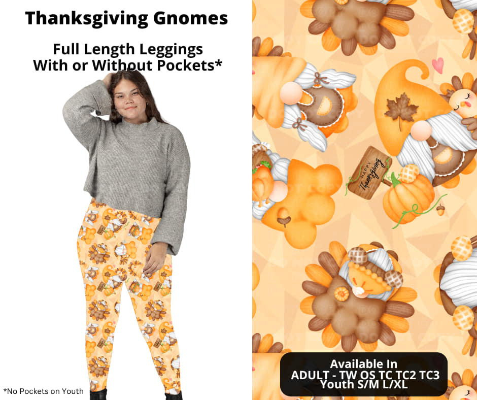 Thanksgiving Gnome Gnomes Full Length Leggings