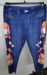 Faux Denim Under the Sea Gnome Legging