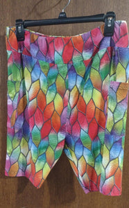 Stained Glass Short Shorts w Pockets