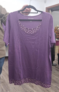 Purple Polka Dot Shirt Top