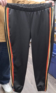 Black Gold Red Side Stripe Jogger Joggers Pants