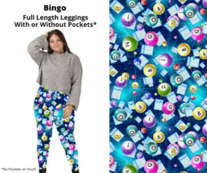 Fun BINGO Full Length Legging Leggings w Pockets