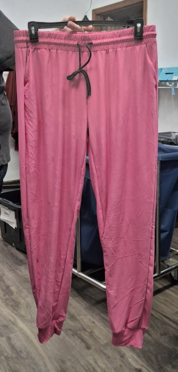 Solid Pink Jogger Pant Pants