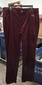 Wine Burgundy Courduroy Jeans Jean Pant Pants