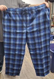 Mens Blue Plaid Pajama Pant Pants