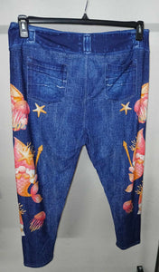 Faux Denim Under the Sea Gnome Legging