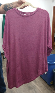 Purple Asymmetrical Shirt Top