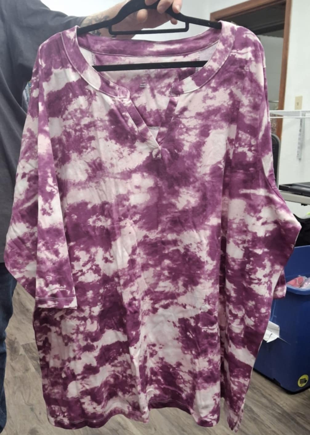 Purple Fuschia Tie Dye Shirt Top