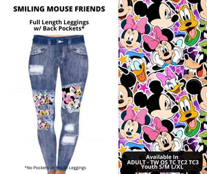 Faux Denim MM Mouse Full Length Leggings