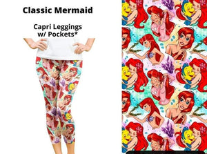 Classic Lil Mermaid Capri Capris w Pockets