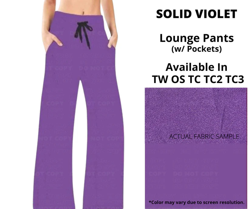 Violet Purple Full Length Lounge Pants Loungers