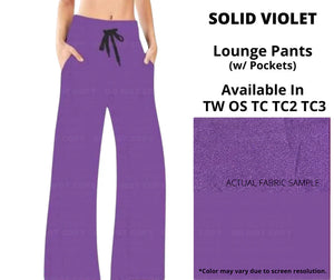 Violet Purple Full Length Lounge Pants Loungers