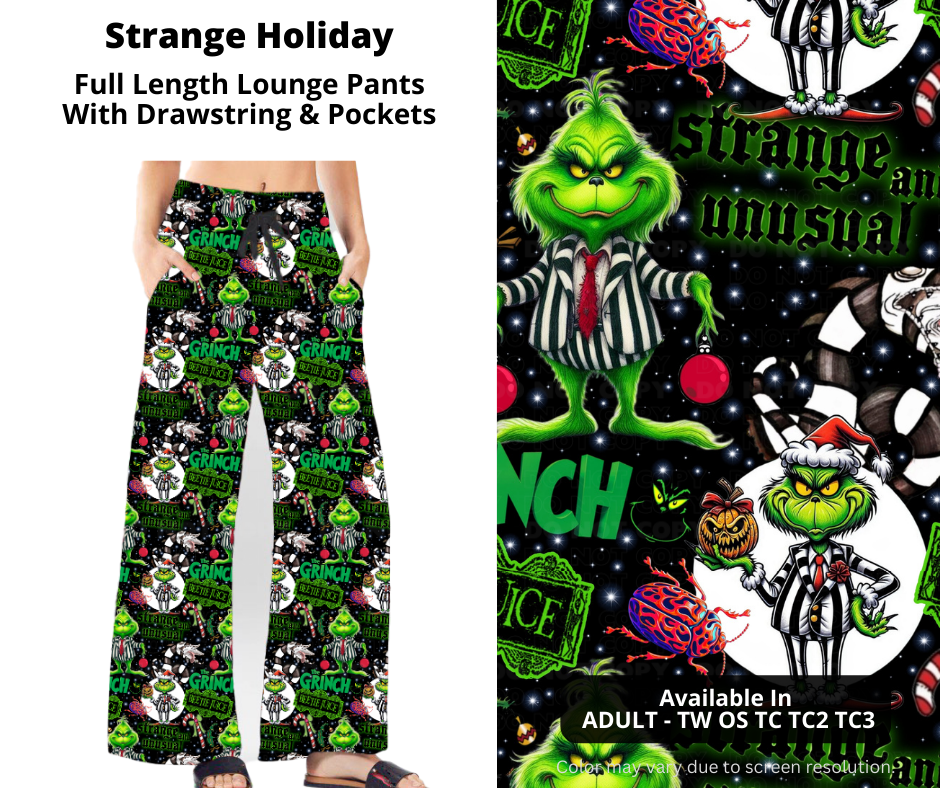 Stranger Grinch Holiday Christmas Lounge Pant Pants