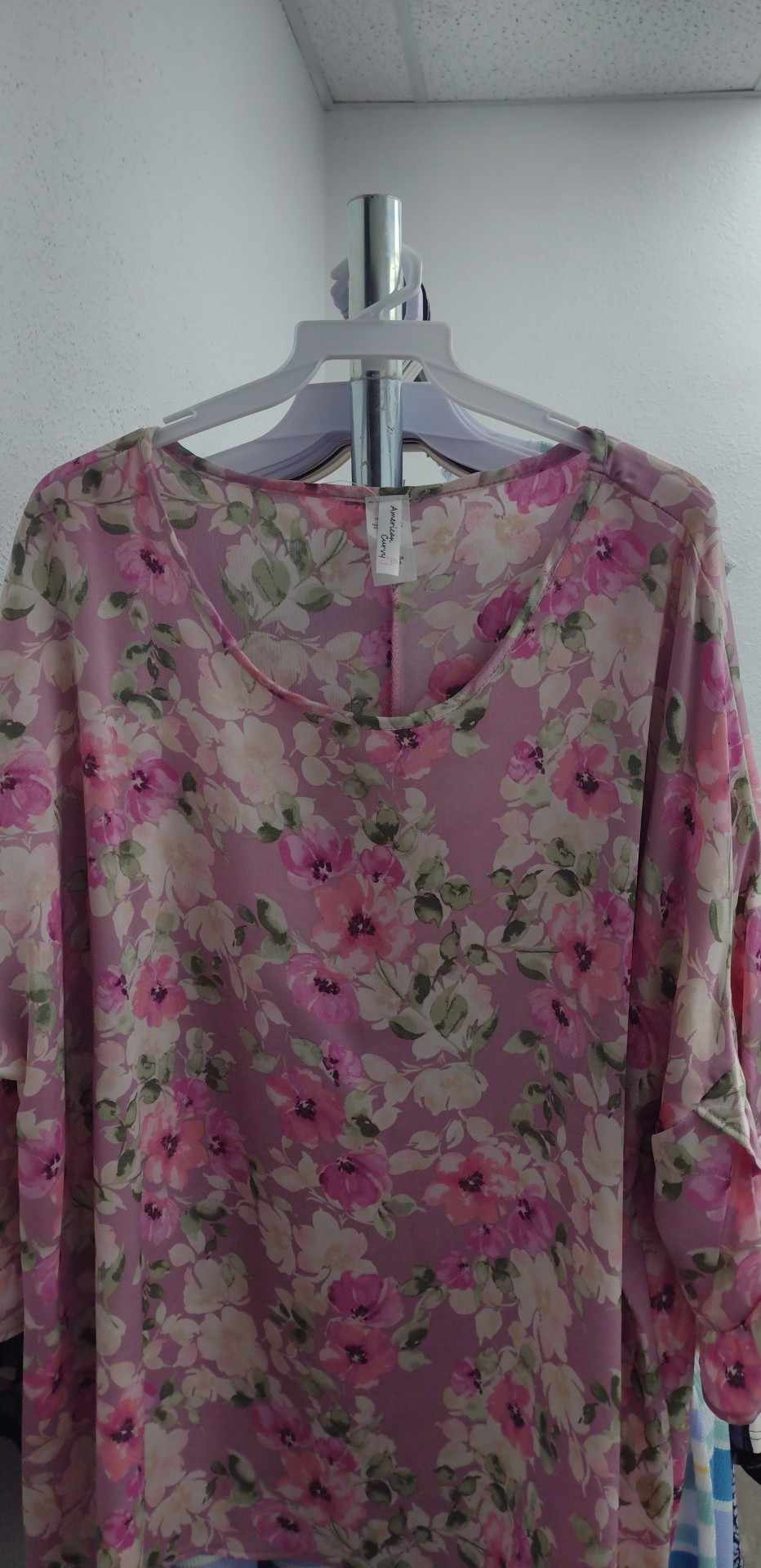 Light Purple Floral Shirt Top