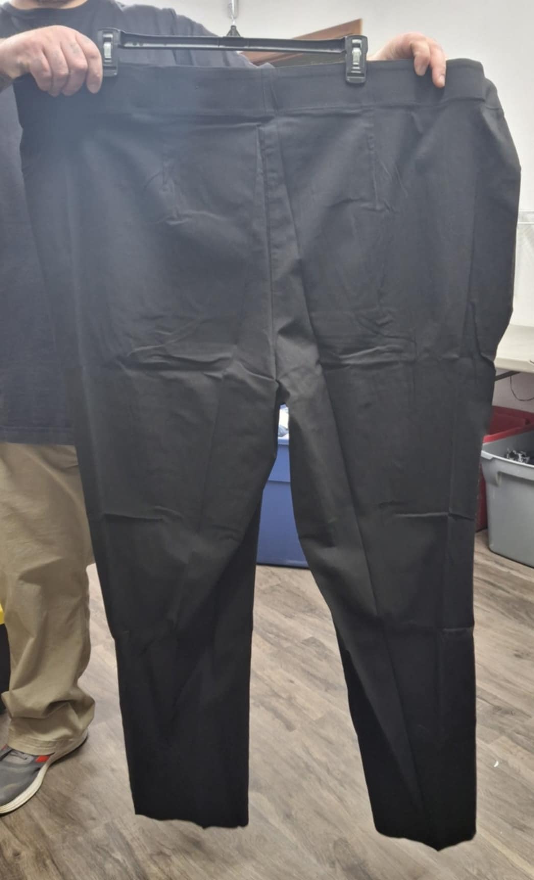 Black Straight Let Dress Pant Pants