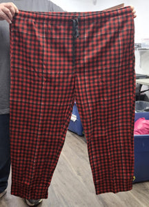 Mens Red Plaid Pajama Pant Pants