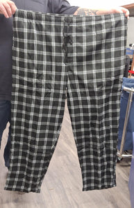 Mens Gray Grey Plaid Pj Pant Pants