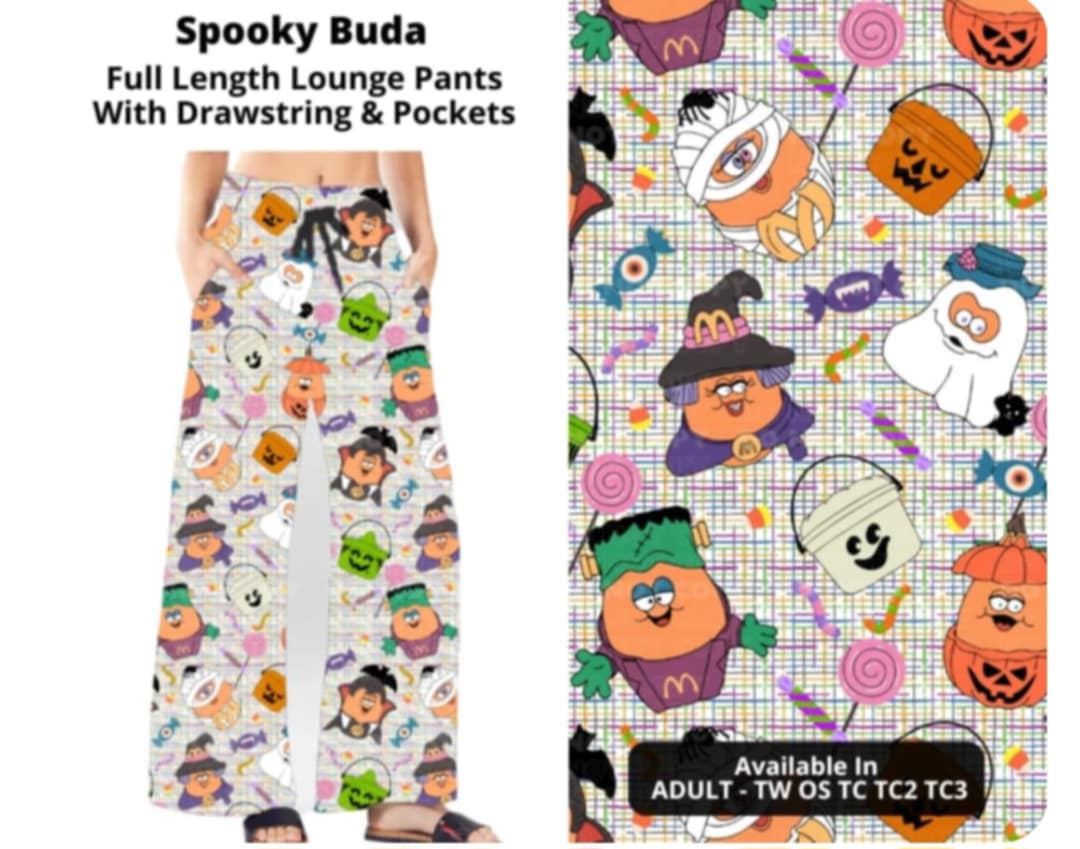 Spooky Halloween McD's Lounge Pant Pants w Pockets