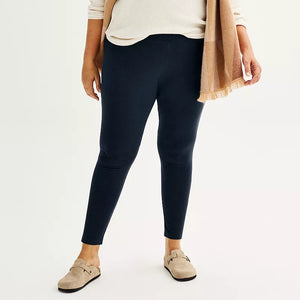 Navy Full Length Legging Leggings