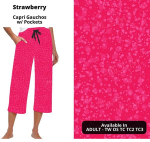 Strawberry Capri Gaucho Capris Gauchos