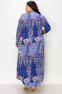 Lavender Purple Paisley Maxi Dress