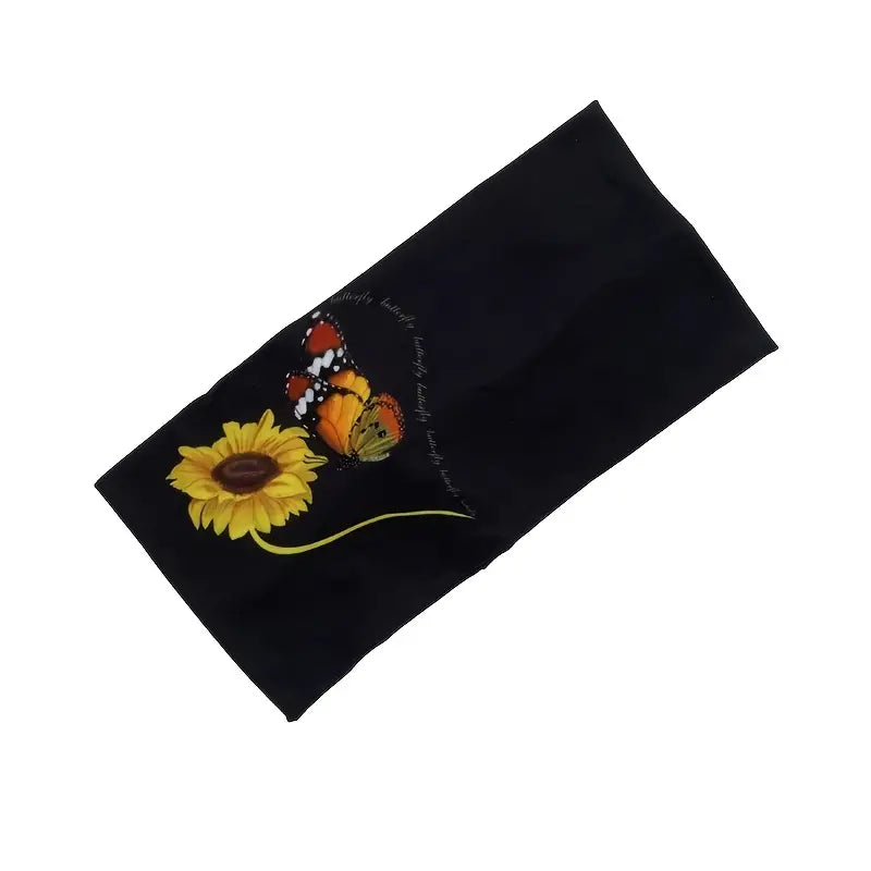 1 Pc Sunflower Print Boho Headbands