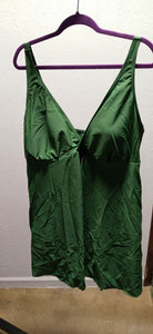 Solid Green Bathing Swim Suit