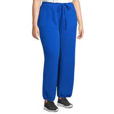 BLUE Fleece Womens High Rise Plus Jogger Pants