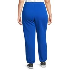 BLUE Fleece Womens High Rise Plus Jogger Pants