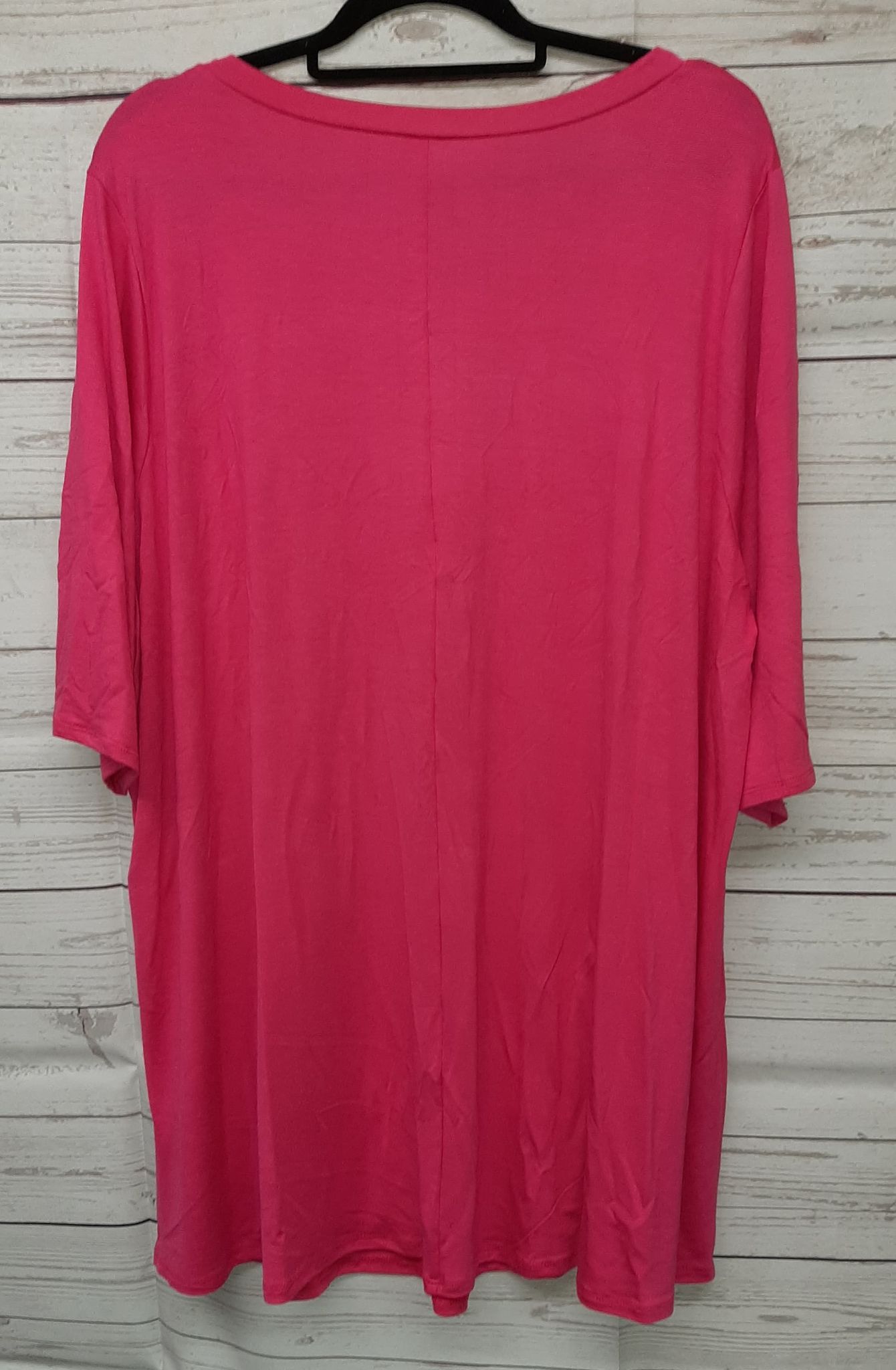 PSFU Pink V Neck Short Sleeve Shirt Top